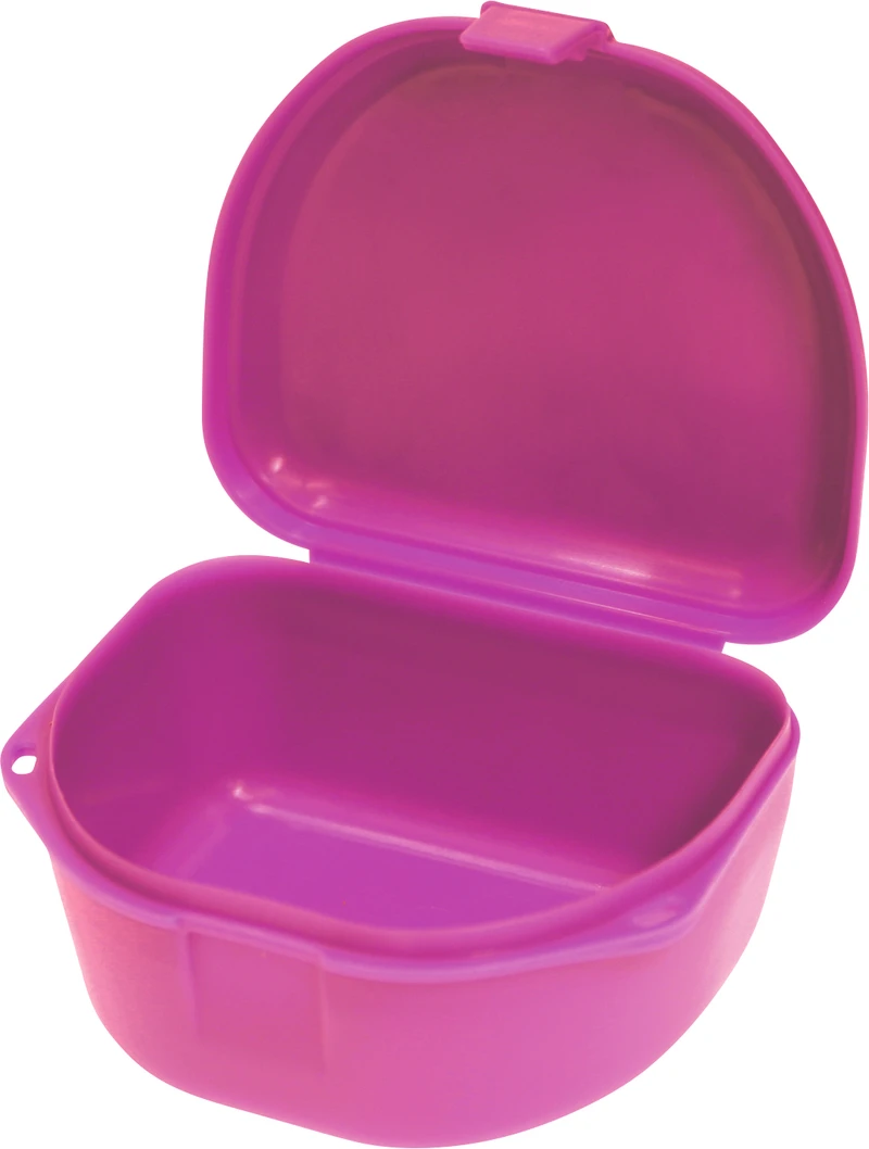 Schienen\Retainerboxen  Packung  12 Stück tief, neonpink