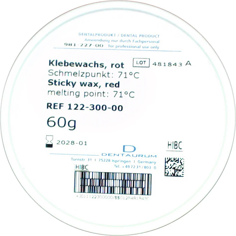 Klebewachs  Dose  60 g rot