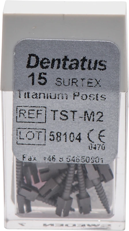 Classic Surtex Titan Wurzelstifte  Packung  15 Stück 9,3 mm, Ø 1,2 mm, Größe 2