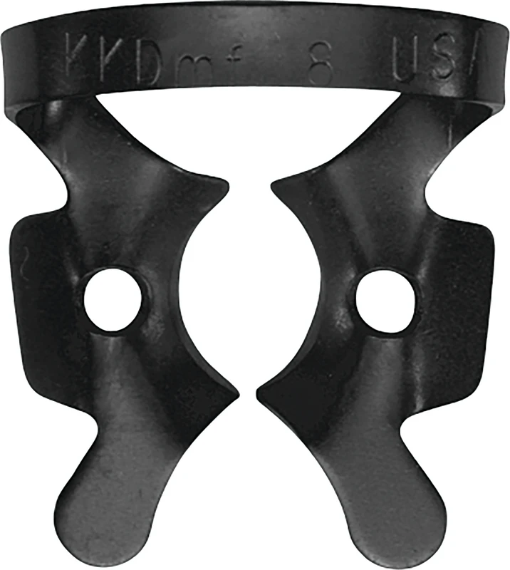 KKD® Kofferdam Klammern triColor Antireflect  Stück  schwarz matt, Nr. 8, für OK Molaren