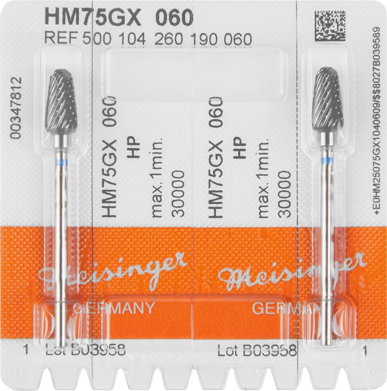 HM-Fräser GX  Packung  2 Stück kreuzverzahnt, blau standard, HP, Figur 260, 12 mm, ISO 060