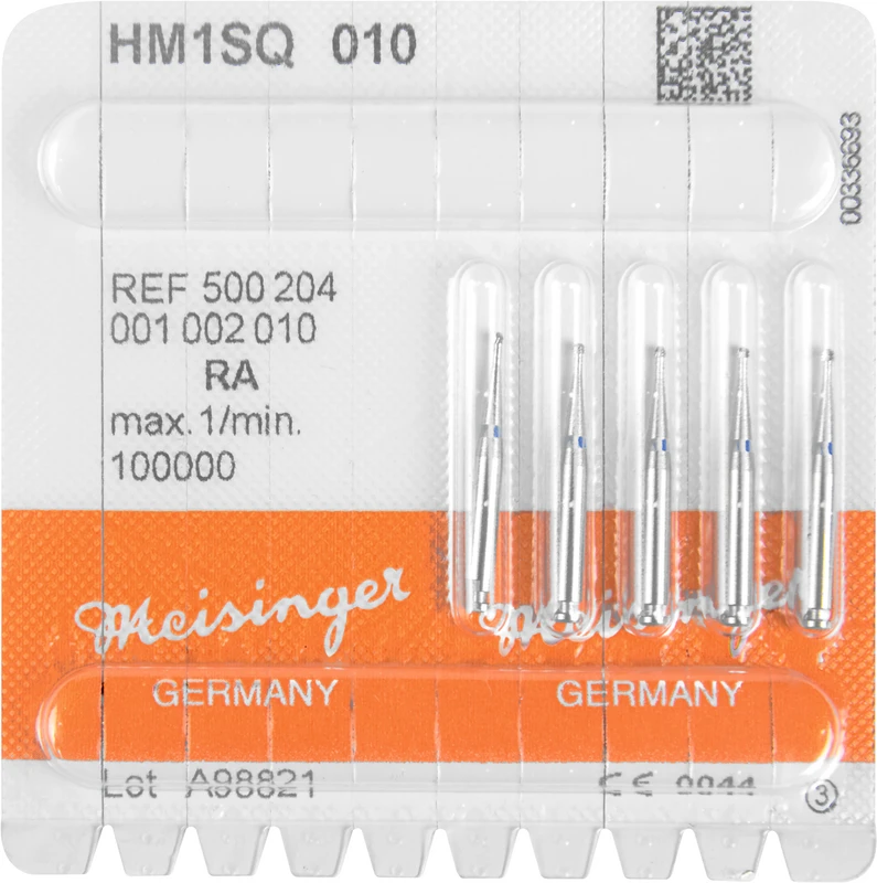 HM-Bohrer 1SQ  Packung  5 Stück schnittfr. Verz. Querhieb, RA, blau, Figur 001, ISO 010