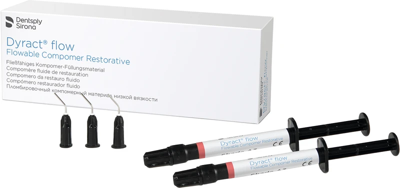 Dyract® flow  Nachfüllpackung  2 x 1 ml Spritze A2, 25 Applikatornadeln schwarz