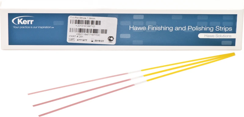 Finier- und Polierstrips  Packung  100 Stück 1,9 mm breit, fein\extra fein, gelb\rosa