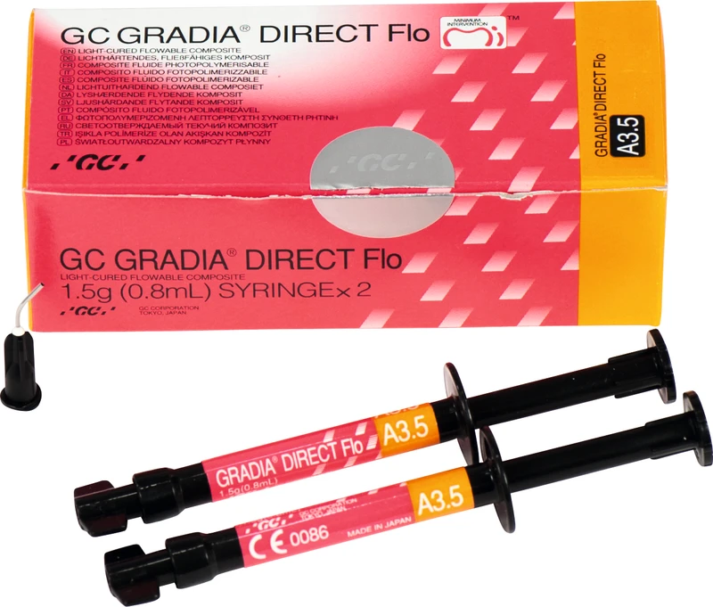 GC GRADIA® DIRECT Flo  Packung  2 x 1,5 g Spritze A3,5