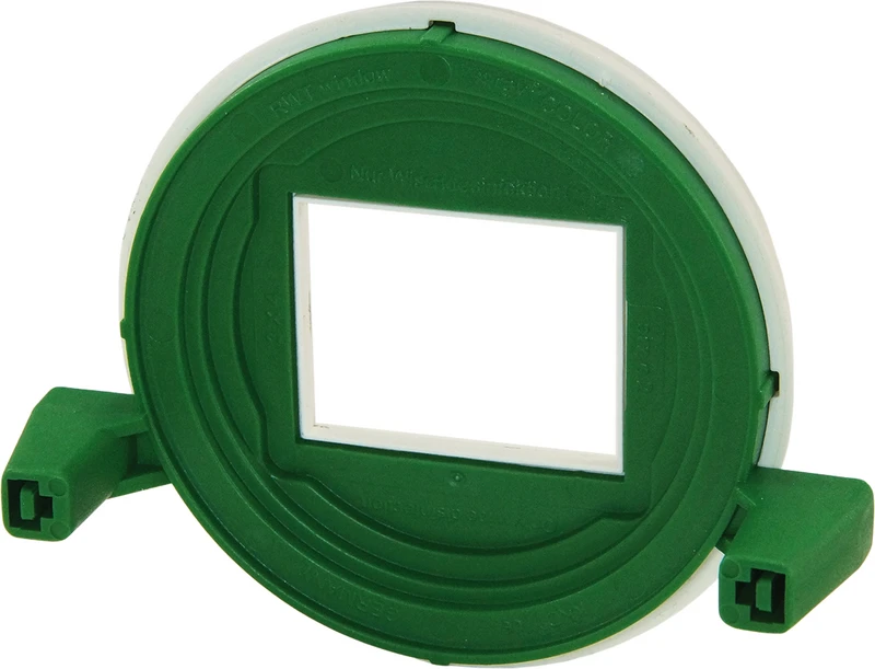 Speicherfolien\Filmhaltersystem  Stück  Visierring mit Bleifenster, 2 x 3 cm, für Endo, grün
