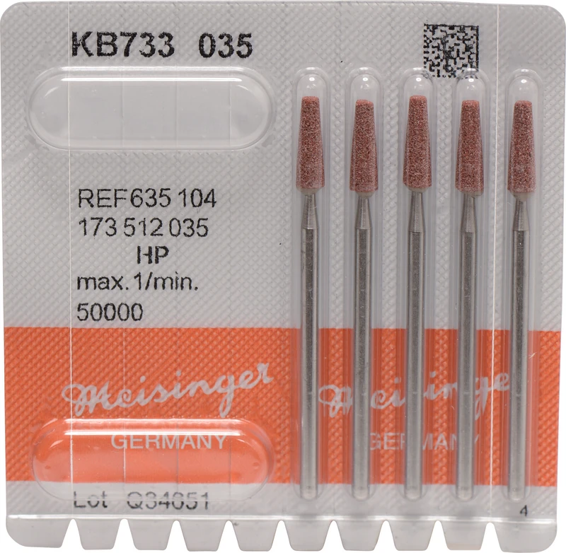 Keramische Schleifer KB733  Packung  5 Stück braun mittel, HP, Figur 173, 10,5 mm, ISO 035