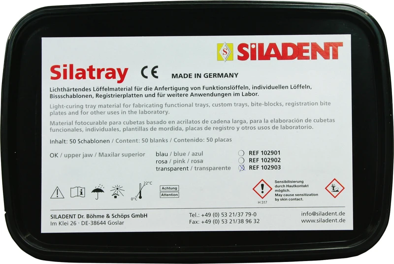 Silatray  Box  50 Stück transparent, Minzegeschmack