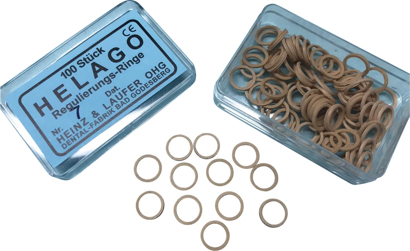 HELAGO Gummiringe für Regulierung  Packung  100 Stück transparent, 7 mm
