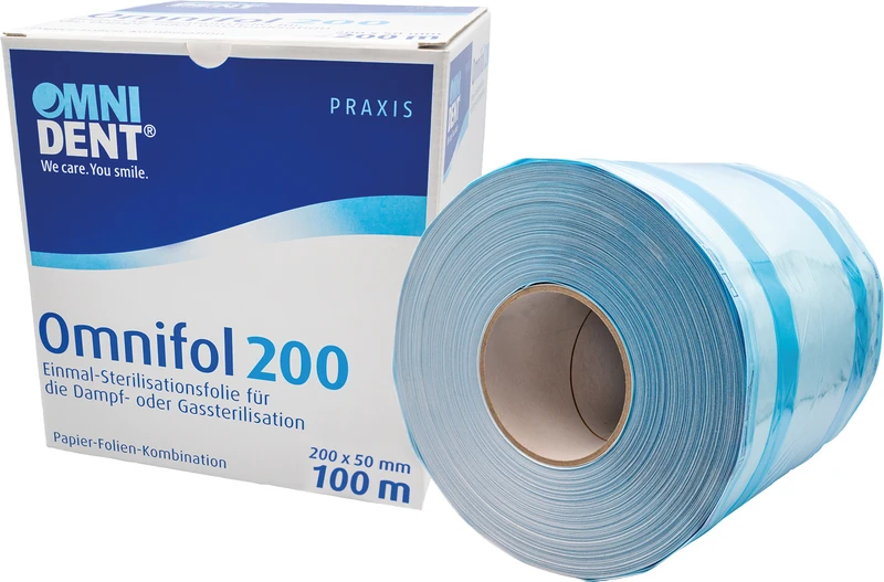 Omnifol   Rolle  100 m, 200 x 50 mm, mit Seitenfalte
