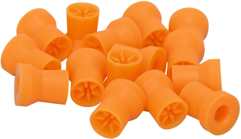Farbige Prophy Cups  Packung  120 Stück orange lamellenförmig, hartes Gummi, Snap-On