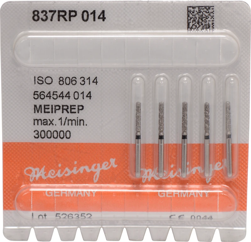 MEIPREP Diamanten  Packung  5 Stück FG, Figur 564 (837RP), ISO 014