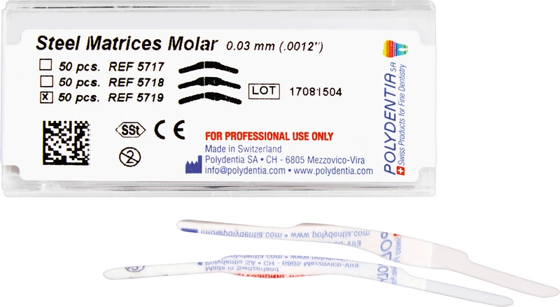 Matrizen Superdünn  Packung  50 Stück für Molaren, MO\OD Kavität