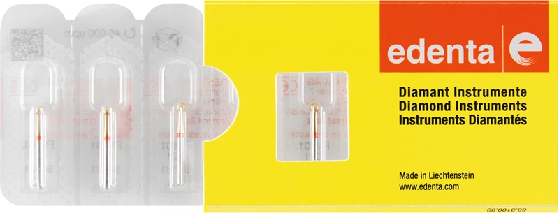 DIACUT V801  Packung  5 Stück rot fein, FG, Figur 001 Kugel, ISO 021