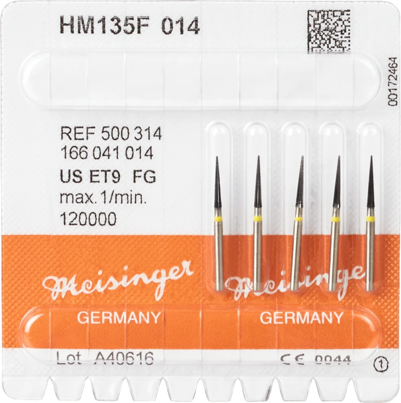 HM-Finierer 135  Packung  5 Stück gelb extra fein, FG, Figur 166, 9 mm, ISO 014
