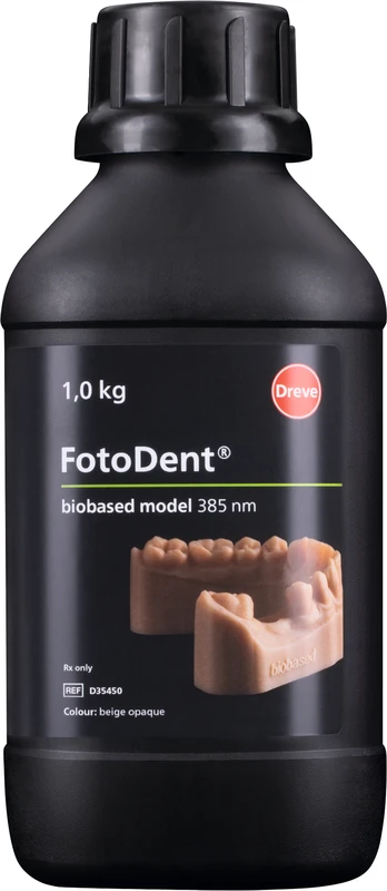 FotoDent® biobased model   Flasche  1 kg Kunststoff 385 nm, beige-opak