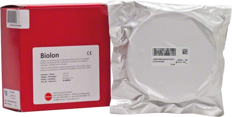Biolon  Packung  20 Stück klar-transparent, Ø 120 mm, Stärke 2 mm
