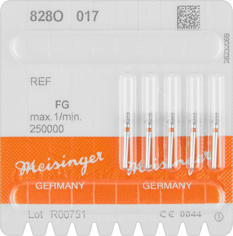Occlusal Reduction 828  Packung  5 Stück orange, FG, Figur 828, 1,8 mm, ISO 017
