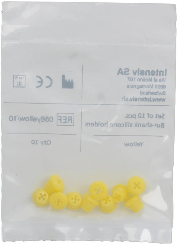 Silikonhalter  Packung  10 Stück gelb, 15 µm
