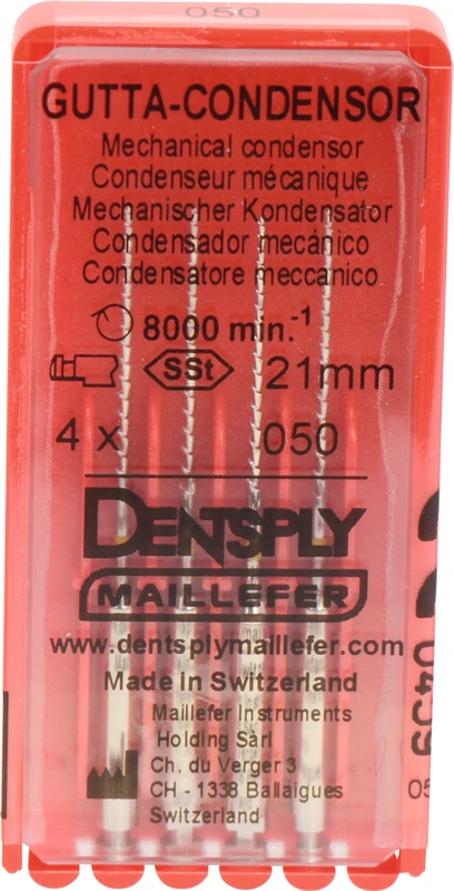 Gutta-Condensor  Packung  4 Stück 21 mm, ISO 050