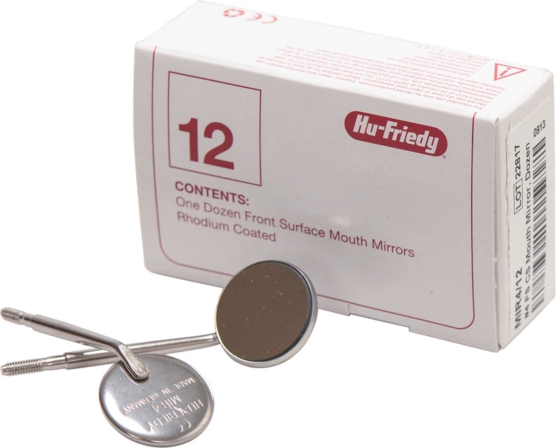 Mundspiegel mit amerikanischem Zollgewinde  Packung  12 Stück