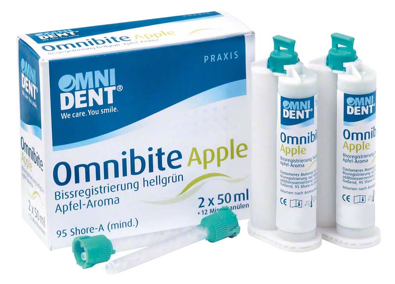 Omnibite Apple  Packung  2 x 50 ml Doppelkartusche, 12 Mischkanülen