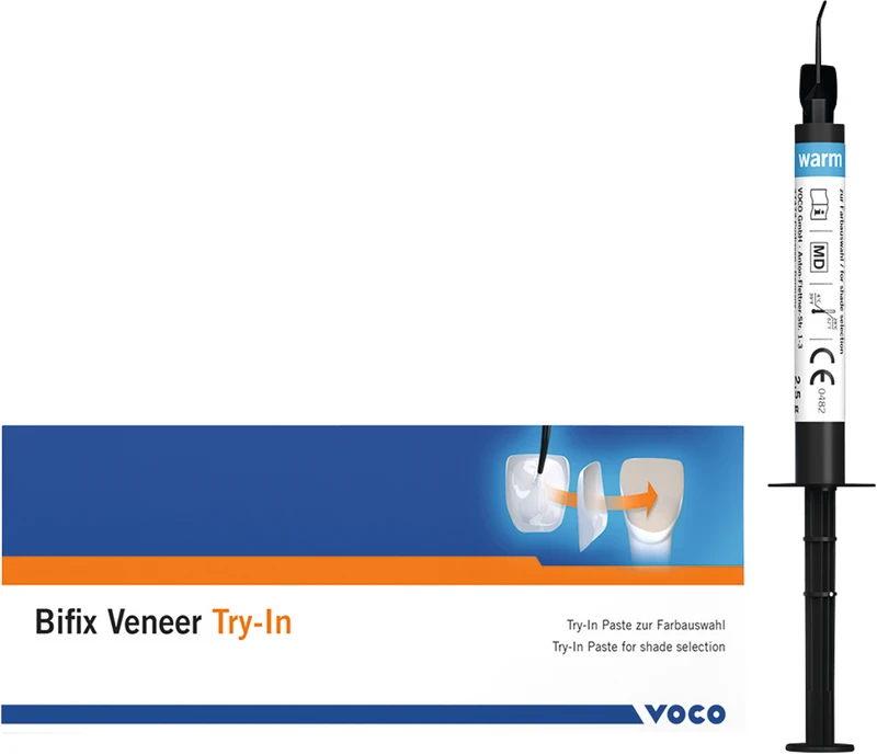 Bifix Veneer LC   Spritze  2,5 g Try-in Paste warm