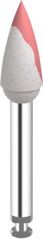 Omnipol für Zirkon gesintert  Stück  rot\weiß mittel, Flamme, RA, Kopflänge: 10 mm, Ø 4,4 mm