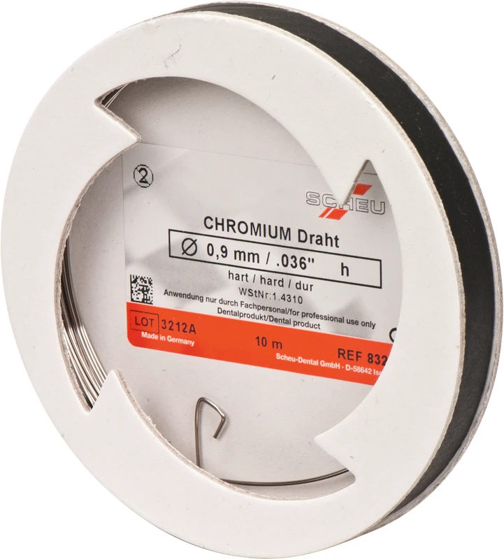 CHROMIUM Spulendraht  Laborpackung  10 m Stärke 0,9 mm, hart