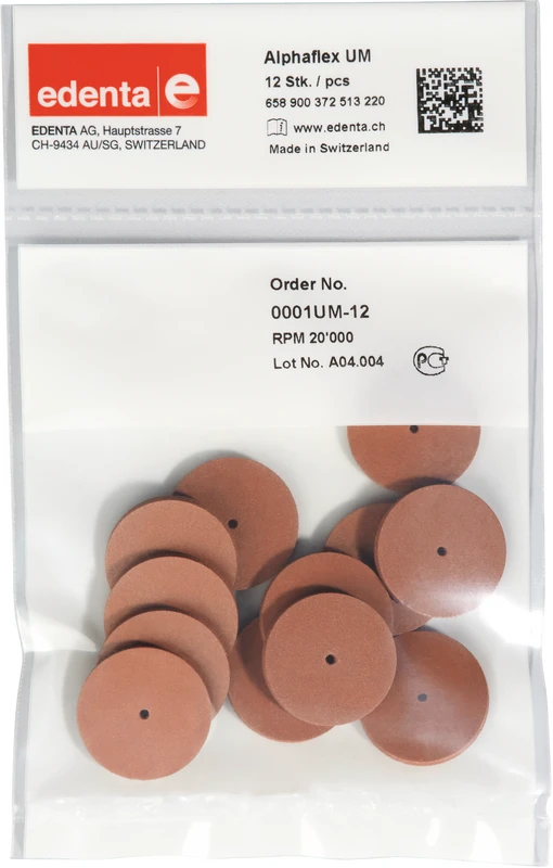 Alphaflex  Packung  12 Stück unmontiert, braun, Figur 372, 3 mm, ISO 220