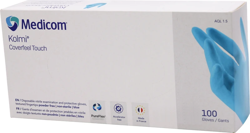 Coverfeel® Touch® Nitrilhandschuhe   Packung  100 Stück blau, puderfrei, L