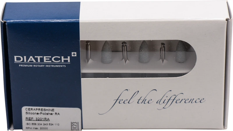 DIATECH CERAPRESHINE  Packung  10 Stück weiß, RA, Figur 243 kleine Spitze, 10 mm, ISO 050