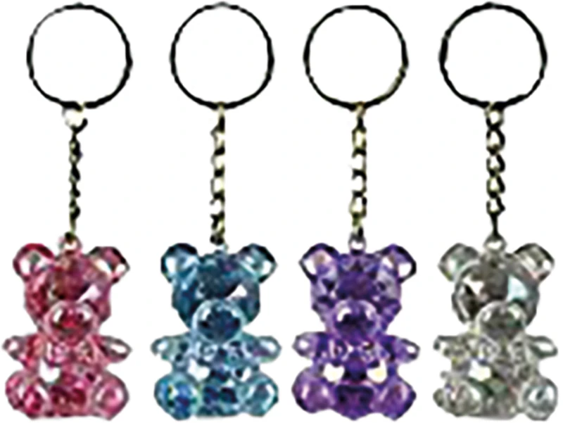 Schlüsselanhänger Kristallbär  Packung  24 Stück