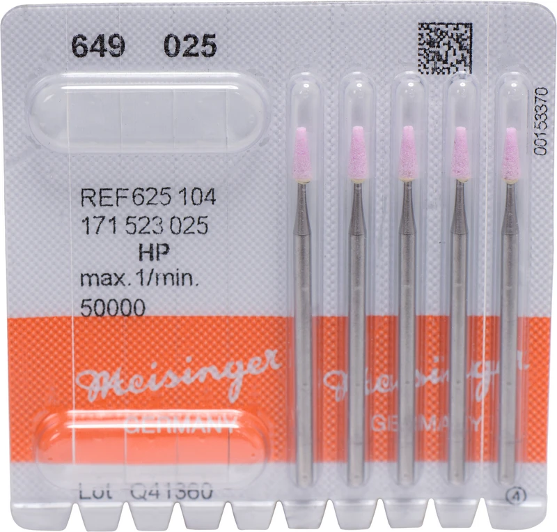 Keramische Schleifer 649  Packung  5 Stück rosa mittel, HP, Figur 171, 6 mm, ISO 025