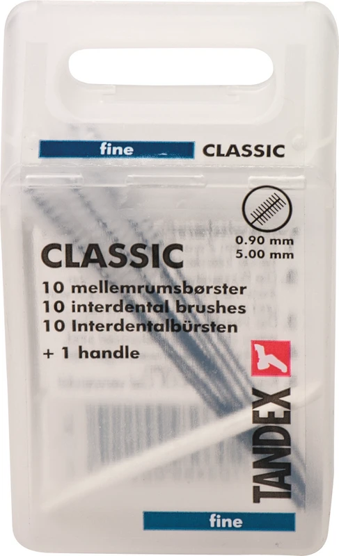 CLASSIC Interdentalbürsten  Packung  10 Stück blau, Ø 0,9 mm