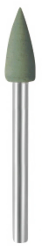 EVEFLEX Polierer  Packung  10 Stück grün fein, FG, Figur Flamme, 3 x 6,5 mm