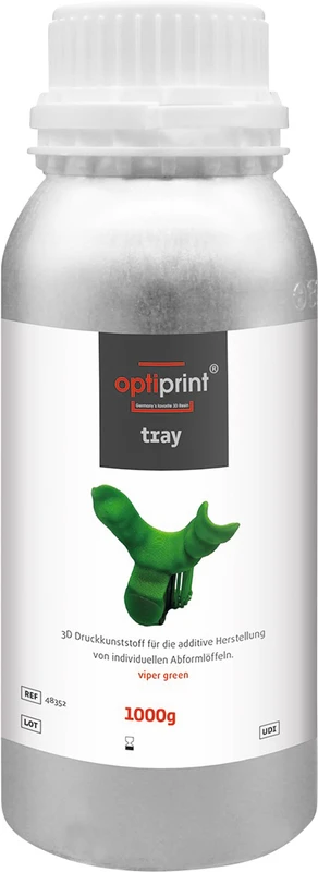 optiprint® tray   Flasche  1 kg 385 nm, viper grün