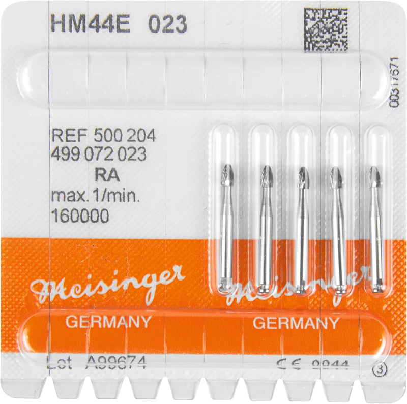HM-Finierer 44E  Packung  5 Stück fein, RA, Figur 499 Eiform, 3,8 mm, ISO 023
