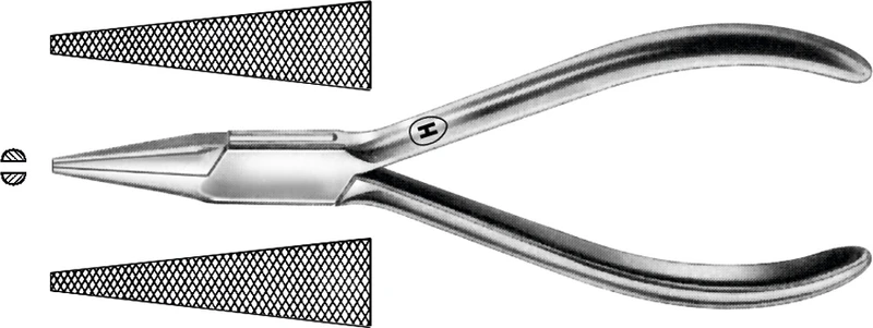 Flachspitzzangen  Stück  HSL 478-13, 130 mm, gerieft