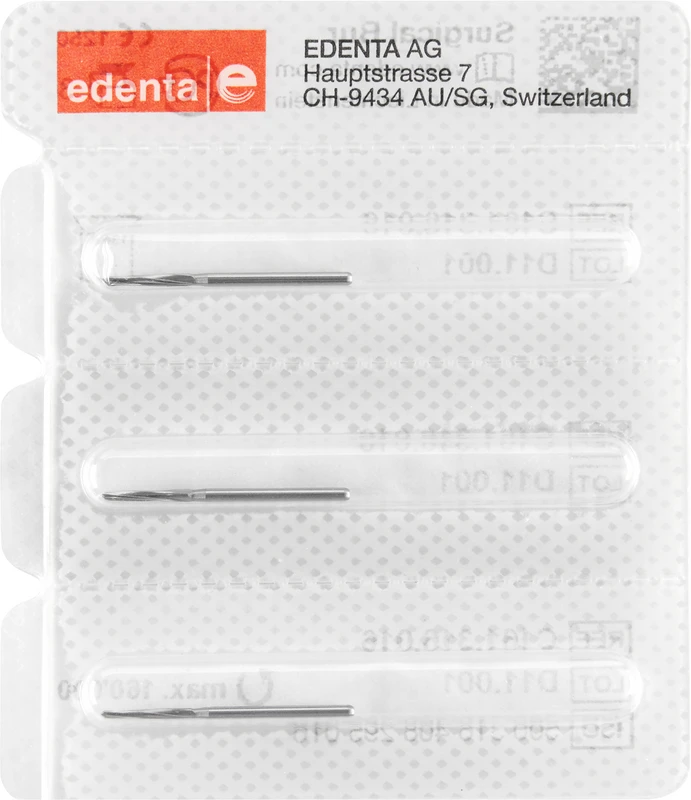 Chirurgie Knochenfräser nach Lindemann C161  Packung  3 Stück FG XL, Figur 408, 9 mm, ISO 016