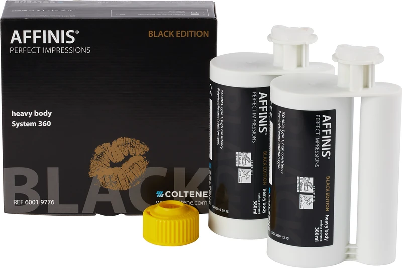 AFFINIS® heavy body BLACK EDITION  Packung  2 x 380 ml Doppelkartusche, 1 Fixation Ring