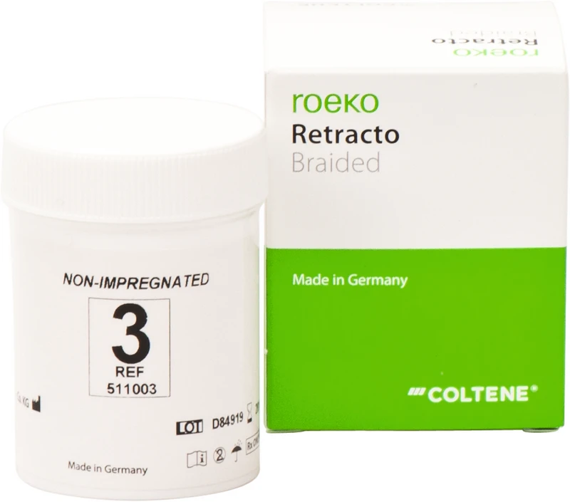 roeko Retracto, geflochten  Packung  225 cm Retraktionsfaden nicht imprägniert stark