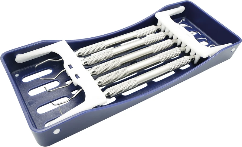 Paro-Set im SteriWashTray   Set  S-BL Tray blau inklusive 5 Instrumente