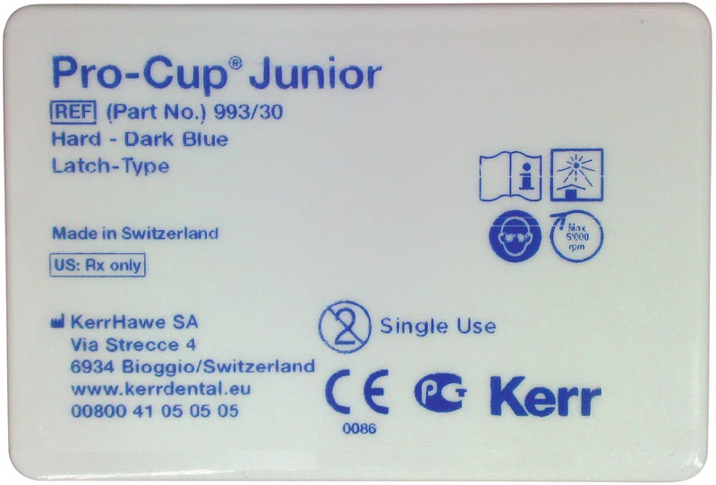 Pro-Cup Junior  Packung  30 Stück dunkelblau hart, Latch-Type