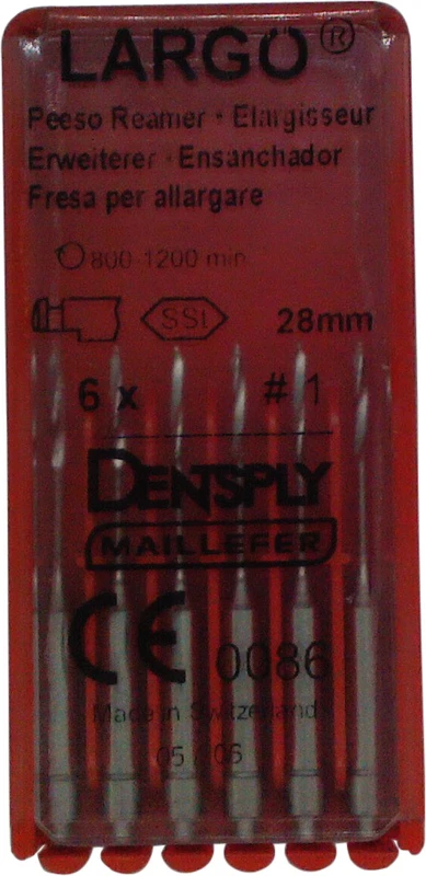 LARGO® Peeso Reamer A0009-23  Packung  6 Stück 28 mm, Gr. 1, RA