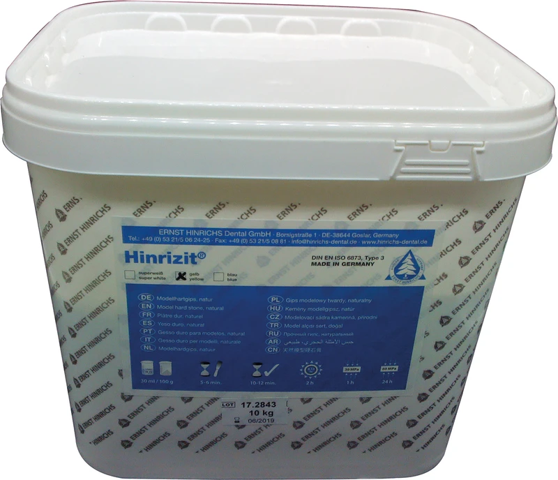 Hinrizit®  Eimer  10 kg Modellhartgips gelb