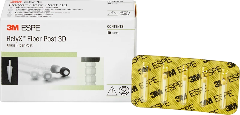 RelyX Fiber Post 3D  Packung  10 Stück Größe 1 Ø 1,3 mm