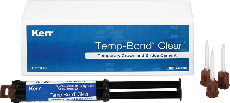 TempBond Clear  Packung  6 g Spritze, 10 Mischkanülen