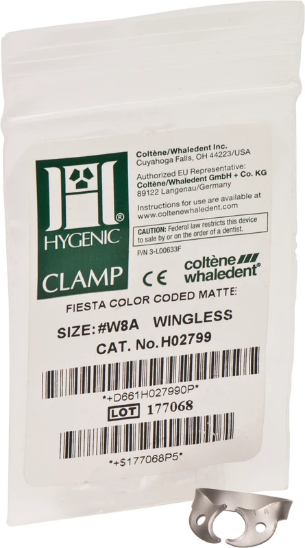 HYGENIC® Fiesta® Klammern  Stück  ohne Flügel, für unregelmässig geformte Molaren, W8A