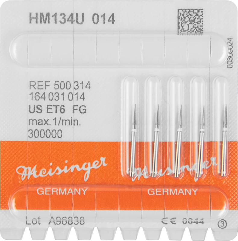 HM-Finierer 134  Packung  5 Stück weiß ultra fein, FG, Figur 164, 6 mm, ISO 014
